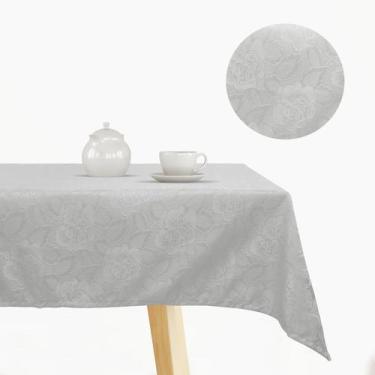 Imagem de Toalha De Mesa 8Lugares Quadrada Jacquard 220x220Cm Admirare, Silver