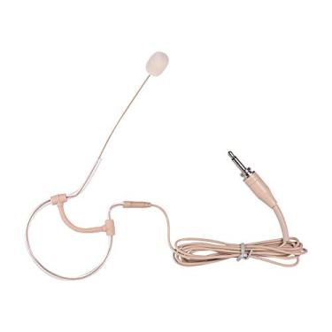 Imagem de Domary Microfone condensador leve com gancho único e plugue de 3,5 mm para transmissor bodypack