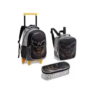 Imagem de Mochila Infantil Morcego Com Rodinhas com 3 peças - Denlex