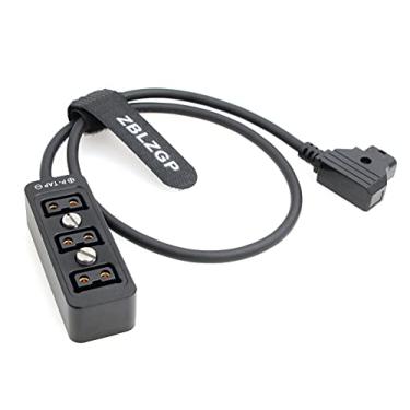 Imagem de ZBLZGP Cabo divisor de metal D-tap B tipo macho para 3 portas D-tap fêmea com parafuso Ronin de 2 roscas para acessórios de câmera ARRI RED Z CAM (preto)