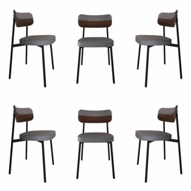 Imagem de Cadeira Fixa com 4 Pés 50 X 44,7 X 83,8 Cm com 6 Unidades Alloa - Meta