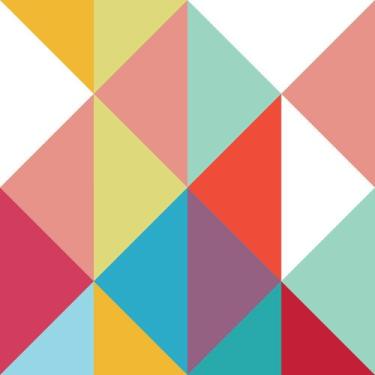 Imagem de Adesivo de Azulejo Triângulos Coloridos 15x15 cm com 108un - Quartinho