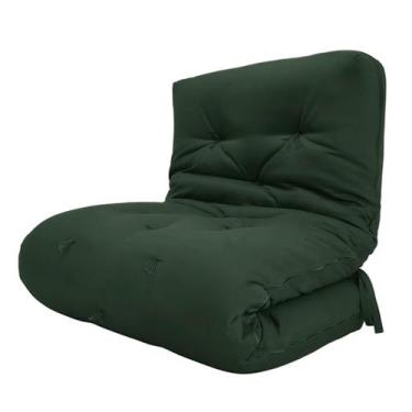 Imagem de Futon Solteiro Dobrável Oriental Confort Plus Verde Militar - R9 Desig