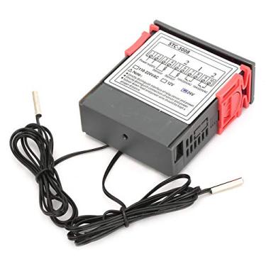 Imagem de Controlador de Termostato de Temperatura Digital Display Duplo Sensor de Sonda Dupla Display de Valor Claro Ajuste de Leitura Conveniente Controle de Temperatura Duplo Seguro e