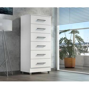 Imagem de Comoda Helena 6 Gavetas Branca - QUARTA DIVISÃO