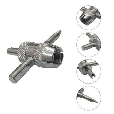 Imagem de Chave Saca Válvula Extrator Pneu Carro Moto 4x1 Ômega - ROTTA