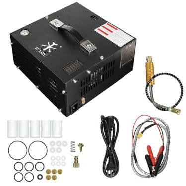 Imagem de TUXING Compressor de ar 30Mpa 4500psi, bomba de ar de alta pressão, livre de óleo e água com Conceter para rifle de ar Pcp