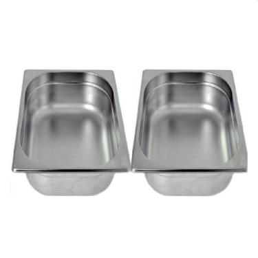 Imagem de Kit de 2 Cubas Gastronômicas Sem Tampa Inox 1/2 150mm - Zepper