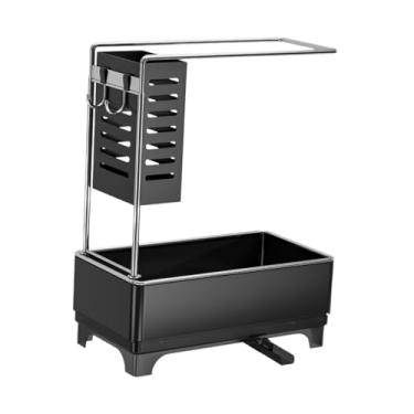 Imagem de Bothyi Organizador de pia de cozinha, porta-panos de prato, dispensador de sabão, espaço para economizar no balcão, itens essenciais de armazenamento para