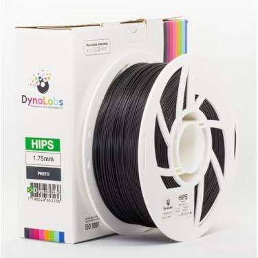 Imagem de Filamento Impressora 3d HIPS DynaLabs 1.75mm 1kg Cor Preto