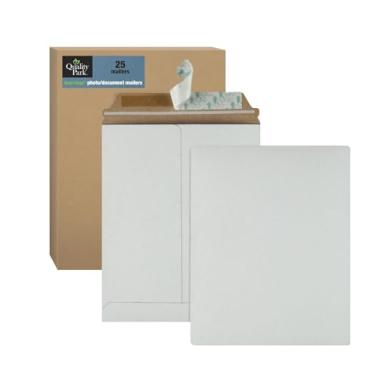 Imagem de Quality Park Envelopes de foto/documentos de fibra extra rígida, 22,8 x 29,8 cm, caixa com 25 (64014), branco