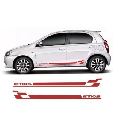 Imagem de Adesivo Lateral Etios Hatch Et3 Toyota Faixa Colante Fita