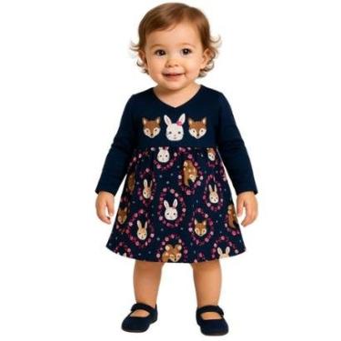 Imagem de Vestido Bordado Interior Flanelado Infantil Menina Kyly-Feminino