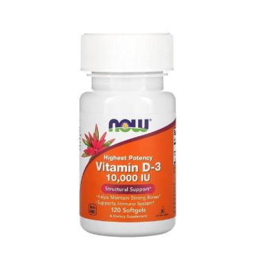 Imagem de Vitamina NOW D3 10000 IU  120 Softgels  Alta Potencia 