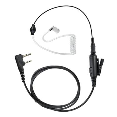Imagem de Fone de ouvido transparente de vigilância K1 de 2 pinos, tubo acústico, walkie-talkie, fone de ouvido com microfone auxiliar de 3,5 mm para baofeng retevis Kenwood rt22 bf-888s uv5r bofangs rt19