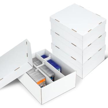 Imagem de MnnktClair 4 Pack Graded Trading Card Storage Box - 3 Rows Graded Card Case, Divided Cardboard Boxes for Sports Card Storage, Compatible with PSA/GMA/CSG/SGC/HGA