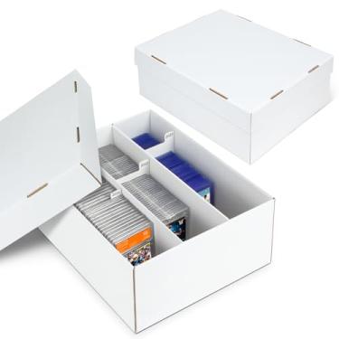 Imagem de MnnktClair 2 Pack Graded Trading Card Storage Box - 3 Rows Graded Card Case, Divided Cardboard Boxes for Sports Card Storage, Compatible with PSA/GMA/CSG/SGC/HGA