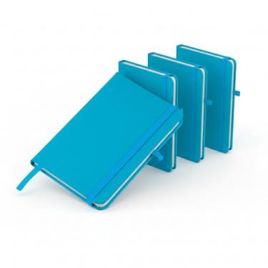 Imagem de Caderno A5 Capa Dura em PU, 80 Folhas Pautadas na Cor Bege, com Elástico e Suporte para Caneta, Tamanho 21x14,5cm (5, Azul C)