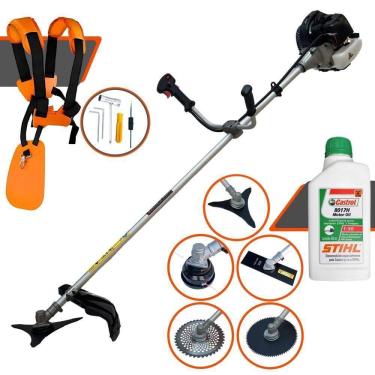 Imagem de Roçadeira Anmax Cg430-b 43cc 1,7hp 5 Em 1 + óleo Stihl