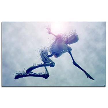 Imagem de Robot Poster Futuristic Canvas Prints Machine Wall Art For Home 1 painéis Decorações Noframed 33.0 cmx20.3 cm