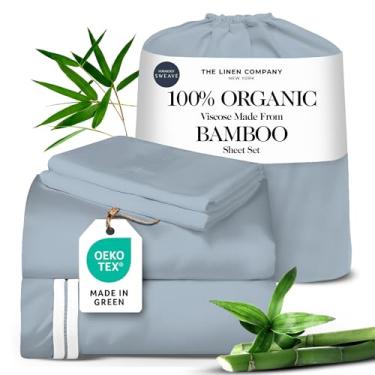 Imagem de Conjunto de lençóis King 100% viscose orgânica derivada de bambu - Os únicos lençóis com viscose 100% pura e sem mistura - Luxuosamente macio, respirável e naturalmente refrescante - Ideal para peles