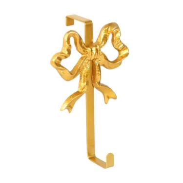 Imagem de Generic Gancho de porta com laço, versátil, em metal, para pendurar na parede ou porta, suporte decorativo para bolsas, roupas e outros itens de banheiro.