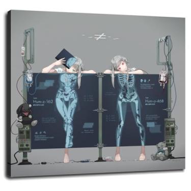 Imagem de Anime Girls Poster Cyborg Canvas Prints X Rays Wall Art For Home 1 painéis decorações com moldura 50.8 cm x 50.8 cm