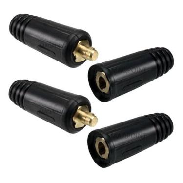 Imagem de Kit - 2 Conector Engate Rápido 9mm Macho Para Cabo + 2 Conector Engate