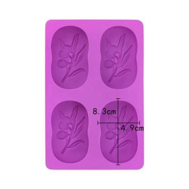 Imagem de Molde De Silicone Para Sabonete Artesanal Quadrado DIY Em Forma De Fol
