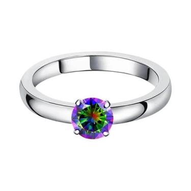 Imagem de Anel De Noivado Solitário Feminino De 1.5 CT Em Aço Inoxidável Com Zir