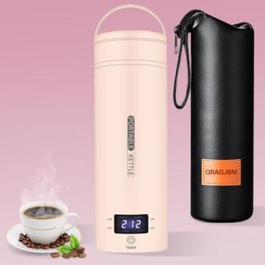 Imagem de Chaleira Elétrica Portátil QRAGJBM - 450mL, 300W, Rosa