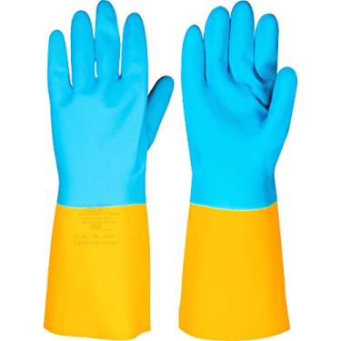 Imagem de Luva Latex/Neoprene Peq Amarela/Azul Vonder