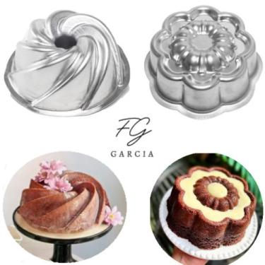 Imagem de Kit De 1 Forma Vulcão Com Cone Para Bolo Bundt Bolo Nórdico  + 1 Forma