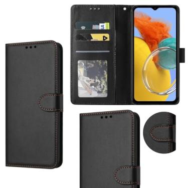 Imagem de Capa Capinha Carteira Flip Couro Compatível Samsung Galaxy M14 Premium (PRETO)