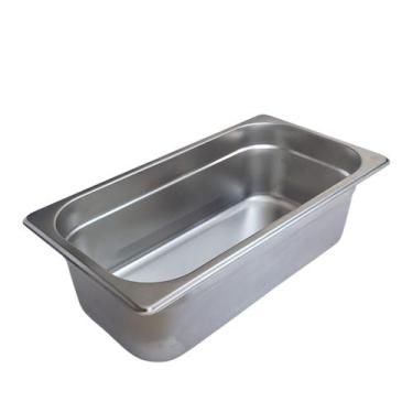 Imagem de GN GASTRONÔMICA INOX 1/3 100MM SEM ALÇA 4L 17,6x10x32,5CM - VACCARIN
