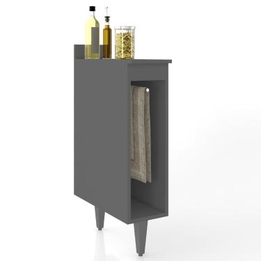 Imagem de Balcão De Cozinha Porta Pano 20cm Pérola Z34 Grafite - Mpozenato