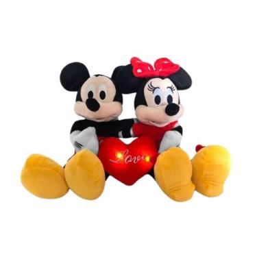 Imagem de Pelúcia Disney Mickey e Minnie Dia dos Namorados Multikids - BR2429