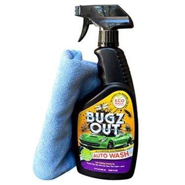 Imagem de Bugz Out Limpador de insetos de carro, removedor e lavagem – borrife insetos, alcatrão, cocô de pássaro fora do carro e para-brisa. Remova listras pretas sem arranhar ou remover tinta. Frasco spray de