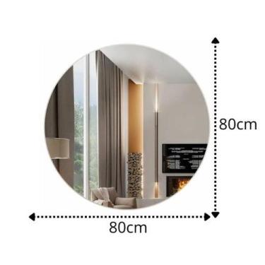 Imagem de Espelho Grande Redondo Decorativo, Super decoração luxo Espelho bola G