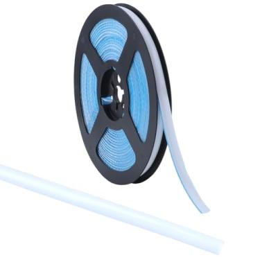 Imagem de GORGECRAFT Fita de calafetagem autoadesiva de 2,5 m x 0,80 cm tira de acabamento de moldagem adesiva de plástico PVC branco impermeável calafetagem lacuna vedação borda de borda para fogão, pia vaso