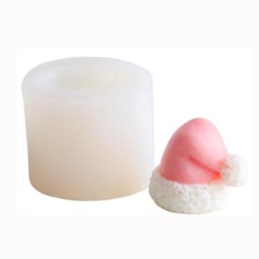 Imagem de Molde de vela mini molde de sabão doce molde de cozimento chocolate chapéu de Natal 3D molde de silicone cozimento (B)