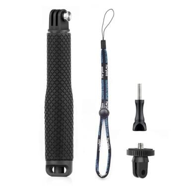 Imagem de GEPULY Bastão curto de selfie à prova d'água, monopé subaquático ajustável para GoPro Hero 13, 12, 11, 10, 9, 8, 7, 6, 5, AKASO, DJI, OSMO 5 Pro, preto