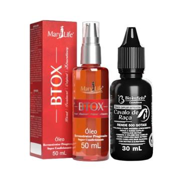 Imagem de Tônico Capilar Antiqueda Cavalo de Raça 30ml + Óleo Rec. Prog Btox 50ml-Unissex