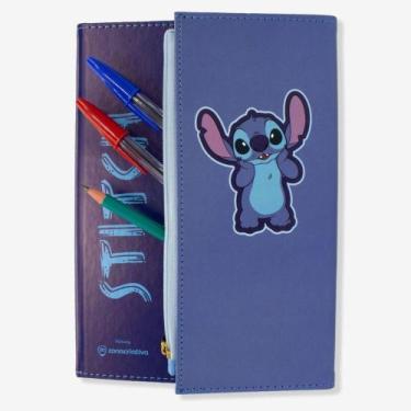 Imagem de Caderno Com Estojo Stitch Disney Zona Criativa