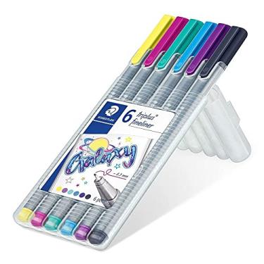 Imagem de Caneta Fineliner Triplus, Staedtler, Fineliner Triplus, Galaxia, Estojo com 6 cores, 0.3 mm - 334SB6CS11