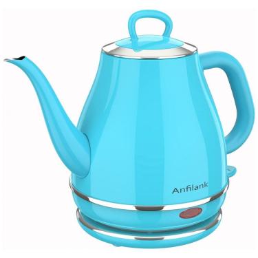 Imagem de Chaleira Elétrica 1L com Fechamento Automático e Proteção de Fervura, 110V 1500W, Anfilank JK156A, Azul