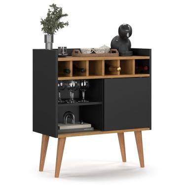 Imagem de Aparador Buffet Florença Cantinho Café Decoração Sala Jantar Estar Cozinha C/Porta e Prateleira Interna Organizadora