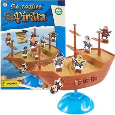 Imagem de Brinquedo Equilibra Pirata Barco Jogo Navio Equilibrista