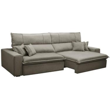 Imagem de Sofá Retrátil Reclinável Para Sala 4 Lugares 290cm Aisha F04 Veludo Ma