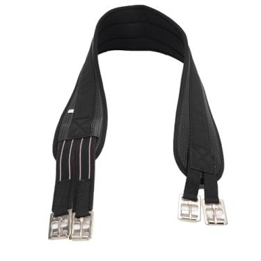 Imagem de Zerodis Cinch Cinch Cinch Couro de Circunferência Com Fivela de Rolo de Extensão Elástica para Cavalos, Pilotagem de Suprimentos de Sela, Conexão Fácil, Garantia Conforto, Fivela (105cm)